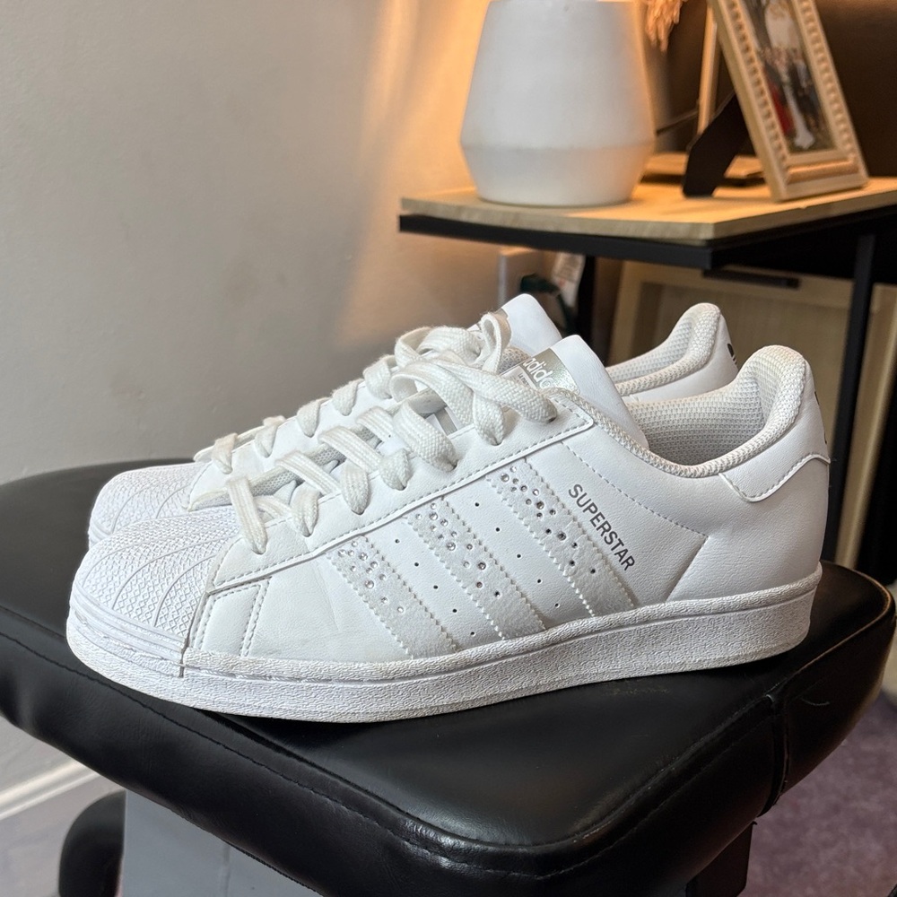 Adidas Shell Toe Superstar White Sneaker  'White Sparkle'